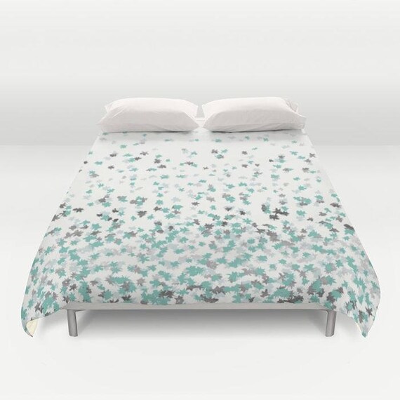 Duvet Cover Or Comforter Floating Confetti Dots Mint Aqua - Aqua And Cream Bedding Duvet Cover Or Comforter Floating Confetti Dots Mint Aqua - Aqua And Cream Bedding