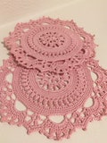 Mauve Small Doilies - set of 2 (#01-06-5)