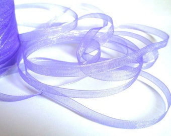 5 m organza Ribbon 6mm purple