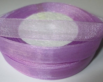 5 m organza Ribbon Purple 12mm