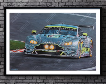 Peinture à l'huile Aston Martin GT3 GTE Pro - Impression physique