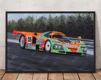 Peinture à l'huile Mazda 787B - Impression physique