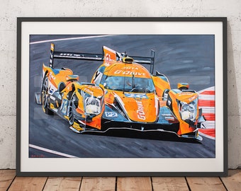 LMP2 G-Drive Racing Abstrait - Impression peinture à l'huile