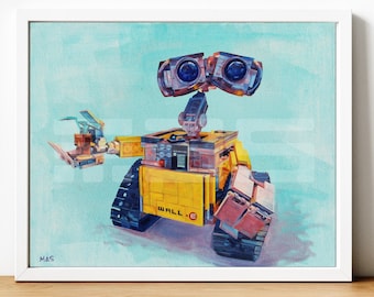 Peinture à l'huile WALL-E - Impression physique