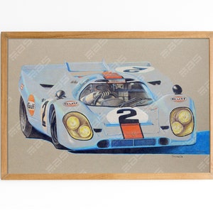 Porsche 917 Colored Pencil - Physical Print