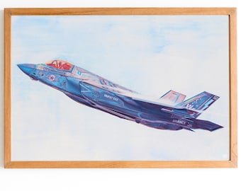 F-35 Bravo VMFAT-502 « Flying Nightmares » - Reproduction peinture à l'huile