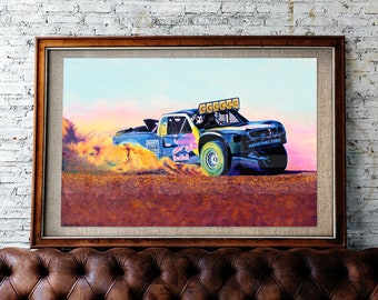 Trophy Truck Red Bull - Impression peinture à l'huile