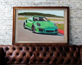 Porsche GT3RS 991 - Impression peinture à l'huile