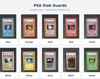 PSA Compatible Slab Guards 3 Pack Graded Card Protector 3D Printed
