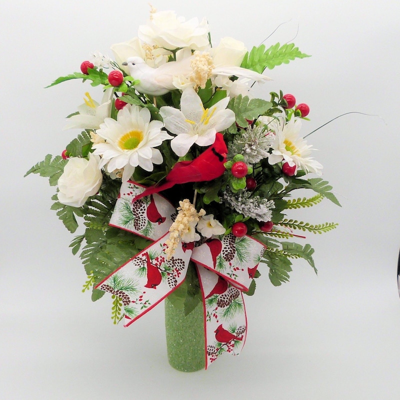 Christmas Grave Flower Arrangements - Etsy