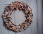 Beautiful Large Stylish Beachy Coastal Handmade Summer Seashell Ocean 12" Wreath