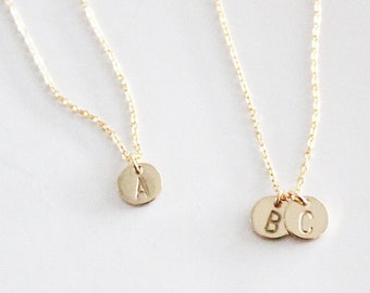 Tiny Letter Necklace, Dainty Initial Necklace, 14k Gold Necklace, Delicate Custom Necklace, Personalized Jewelry, Name Necklace, Mothers day