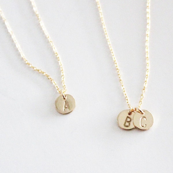 Tiny Letter Necklace, Dainty Initial Necklace, 14k Gold Necklace, Delicate Custom Necklace, Personalized Jewelry, Name Necklace, Mothers day
