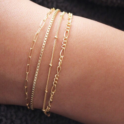 Classic Gold Bracelet 14k Gold Filled Bracelet Simple Gold Etsy
