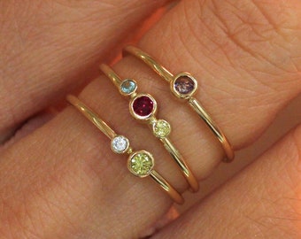 Mother Birthstone Ring, Dainty Birthstone Ring, Custom Birth Ring, Multi Birthstone Ring, Mama Ring Gift, Birthstone Gifted For Her, Family