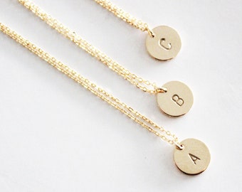 Custom Initial Necklace, Personalized Letter Necklace - Name Necklace, 14k Gold Filled Necklace,Dainty Initial Necklace, Engraved Necklace