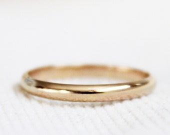 Gold Band Ring - Simple Band Ring - Engagement Ring - Thick Band Ring - Gold Ring - Simple Gold Ring - Gold Filled Ring - Gold Stack Ring