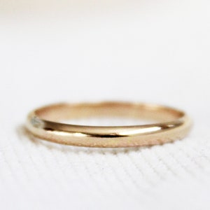 Gold Band Ring - Simple Band Ring - Engagement Ring - Thick Band Ring - Gold Ring - Simple Gold Ring - Gold Filled Ring - Gold Stack Ring