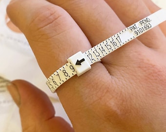 Anneau de mesure, mesureur de bague, mesureur de bague réutilisable, taille de bague, outil de mesure, mesureur de bague en plastique, taille de bague, bague à mesurer, mesureur de doigt