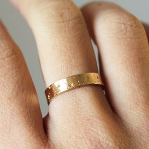 Gold Filled Constellation Band, Stardust Ring, Star Band Ring, Celestial Ring Band, 14k Gold Filled Starry Eye Ring, Gift for her, Stackable