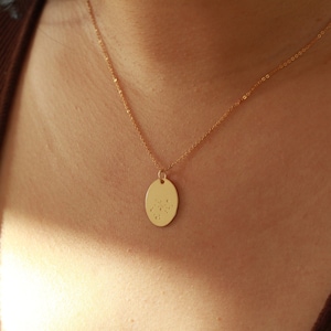 Zodiac Star Necklace, Gold Constellation Necklace, Best Friend Necklace, Zodiac Necklace, Zodiac Jewelry, Horoscope Necklace, Moon Necklace