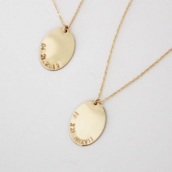 Collier personnalisé - Collier chiffre romain - Collier date de mariage - Collier date anniversaire - Bijoux date - Collier date personnalisé