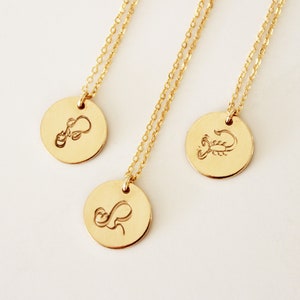 Collier zodiaque en or - Collier signe du zodiaque - Collier constellation en or - Cadeau pour elle - Collier de demoiselle d&#39;honneur - Collier zodiaque