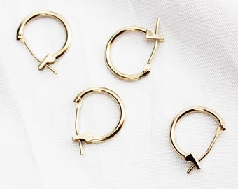 Tiny Hoop Earrings - 14k Solid Gold Earrings - Yellow Hoop Earrings - Solid Gold Hoops - 14k Gold Earrings  - Gold Hoop Earrings