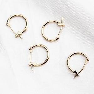 Tiny Hoop Earrings - 14k Solid Gold Earrings - Yellow Hoop Earrings - Solid Gold Hoops - 14k Gold Earrings  - Gold Hoop Earrings