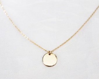 Everyday Necklace - Gold Filled Necklace - 14k Gold Necklace - Gold Pendant Necklace - Dainty Gold Necklace - Delicate Gold Necklace