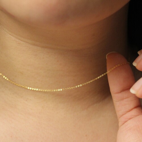 Gold Filled Chain Necklace Dainty 
