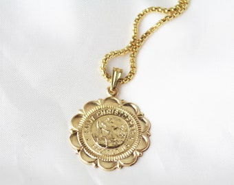 9ct Rolled Gold St Christopher Pendant 