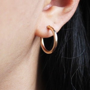 Gold Filled Hoop Earrings, Gold Hoops, Small Gold Hoop Earrings, Thick Gold Hoops, Gold Filled Hoops, Small Gold Hoops, Tiny Gold Hoops,