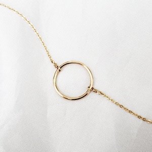 Gold Circle Necklace - Karma Necklace - Gold Filled Necklace - Dainty Gold Necklace - Gold Necklace - Eternity Necklace - Dainty Circle