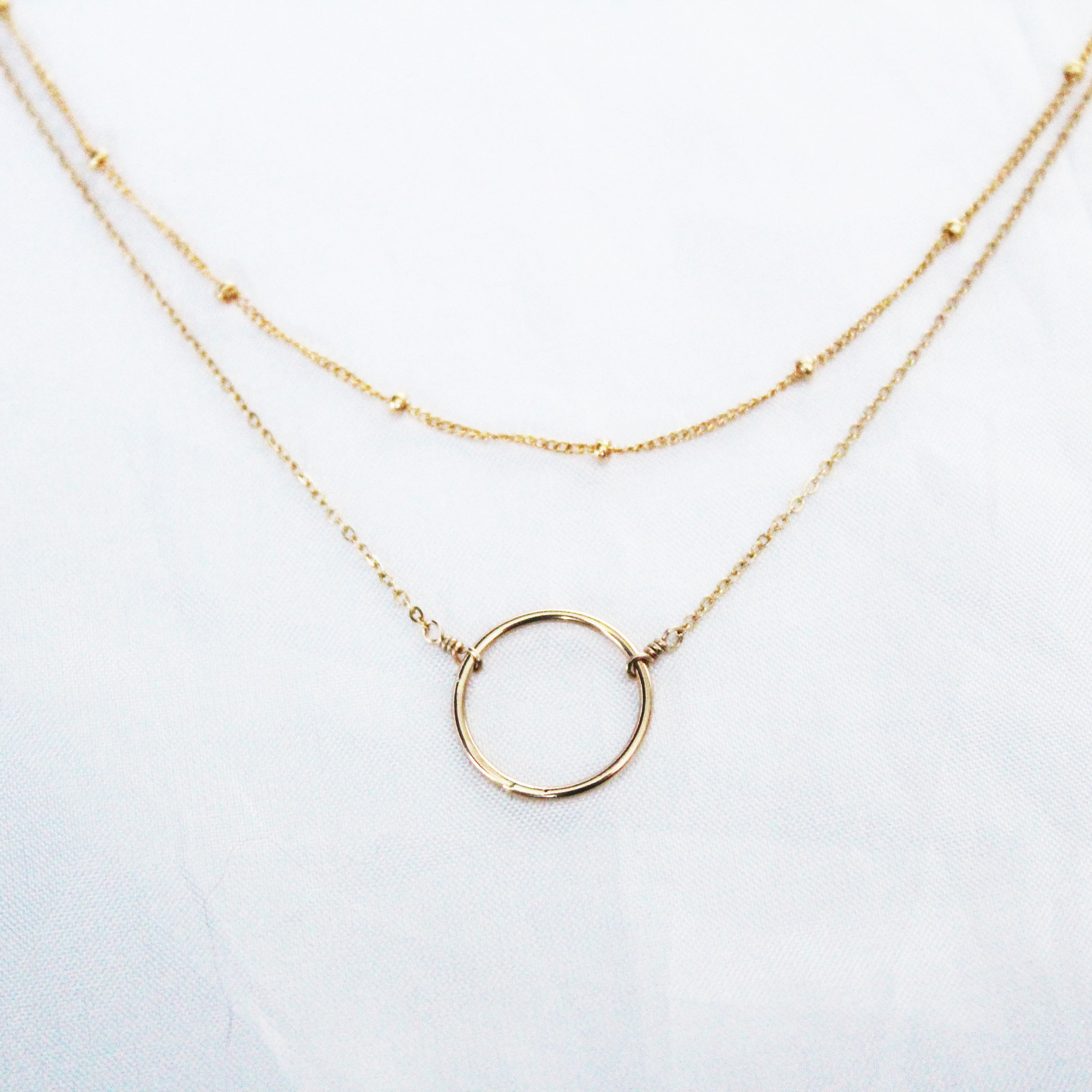 Dainty Gold Necklace Set Gold Pendant 