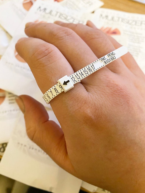 Ring Sizer Tool: Adjustable, Reusable Ring Sizer Tool to Measure Your  Fingers for Ring Size 