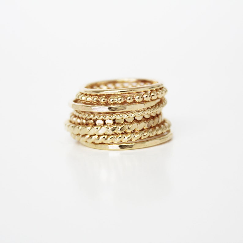 14k Gold Filled Ring Gold Stackable Rings Dainty Gold Ring Etsy
