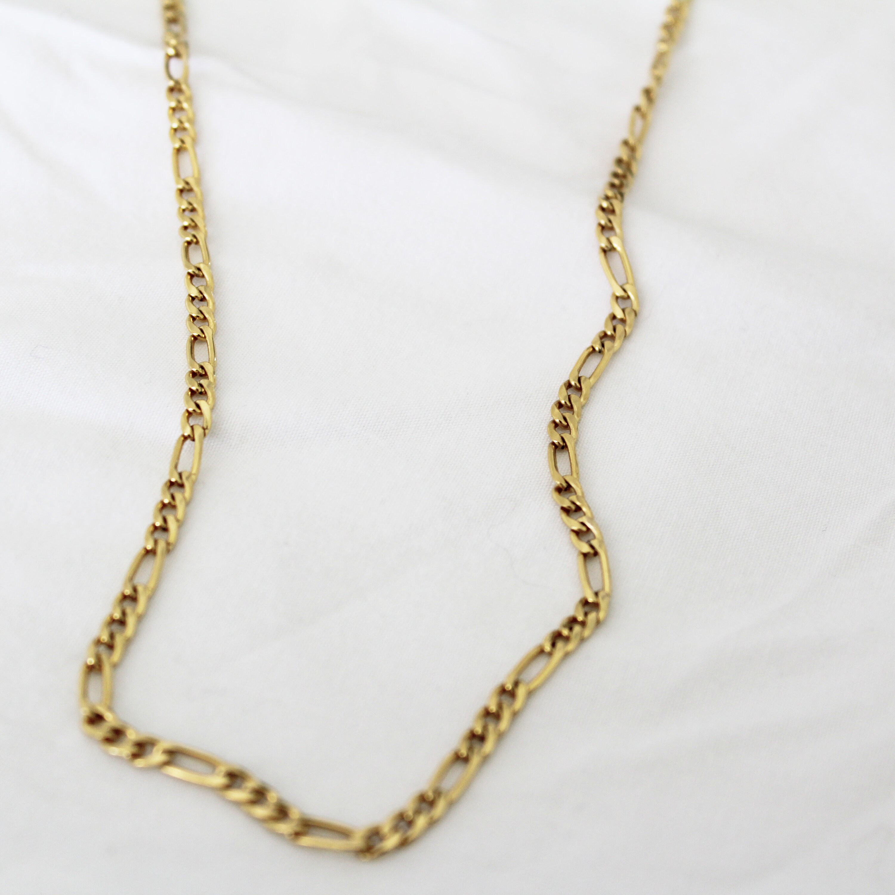 Gold Figaro Chain Thick Figaro Chain Necklace Figaro Etsy