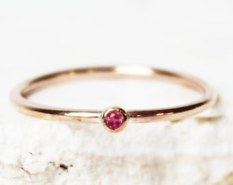 July Birthstone Ring, Ruby Birthstone Ring, Customize Ring, Stackable Ring, Stacked Birthstone Ring, Gift for Woman, Birthstone Jewelry Ring