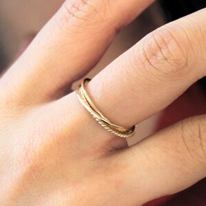 Fidget Ring, Anxiety Ring, Worry Ring, Meditation Ring, Interlocking Ring, Rolling Stack, Stackable Ring, Anxiety Jewelry Gift, Spinner Ring image 8