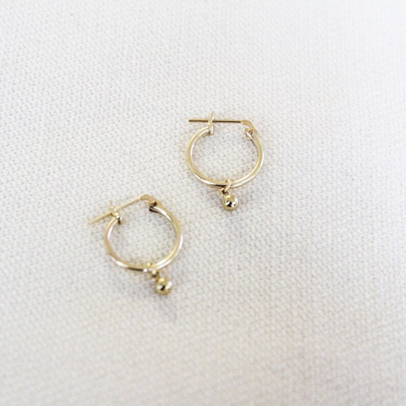 Gold Hoop Earrings Charm Hoop Earrings Gold Filled Hoops Etsy