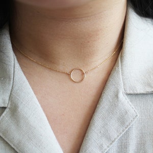 Karma Necklace - Gold Circle Necklace -  Gold Filled Necklace - Dainty Gold Necklace - Gold Necklace - Eternity Necklace - Dainty Circle