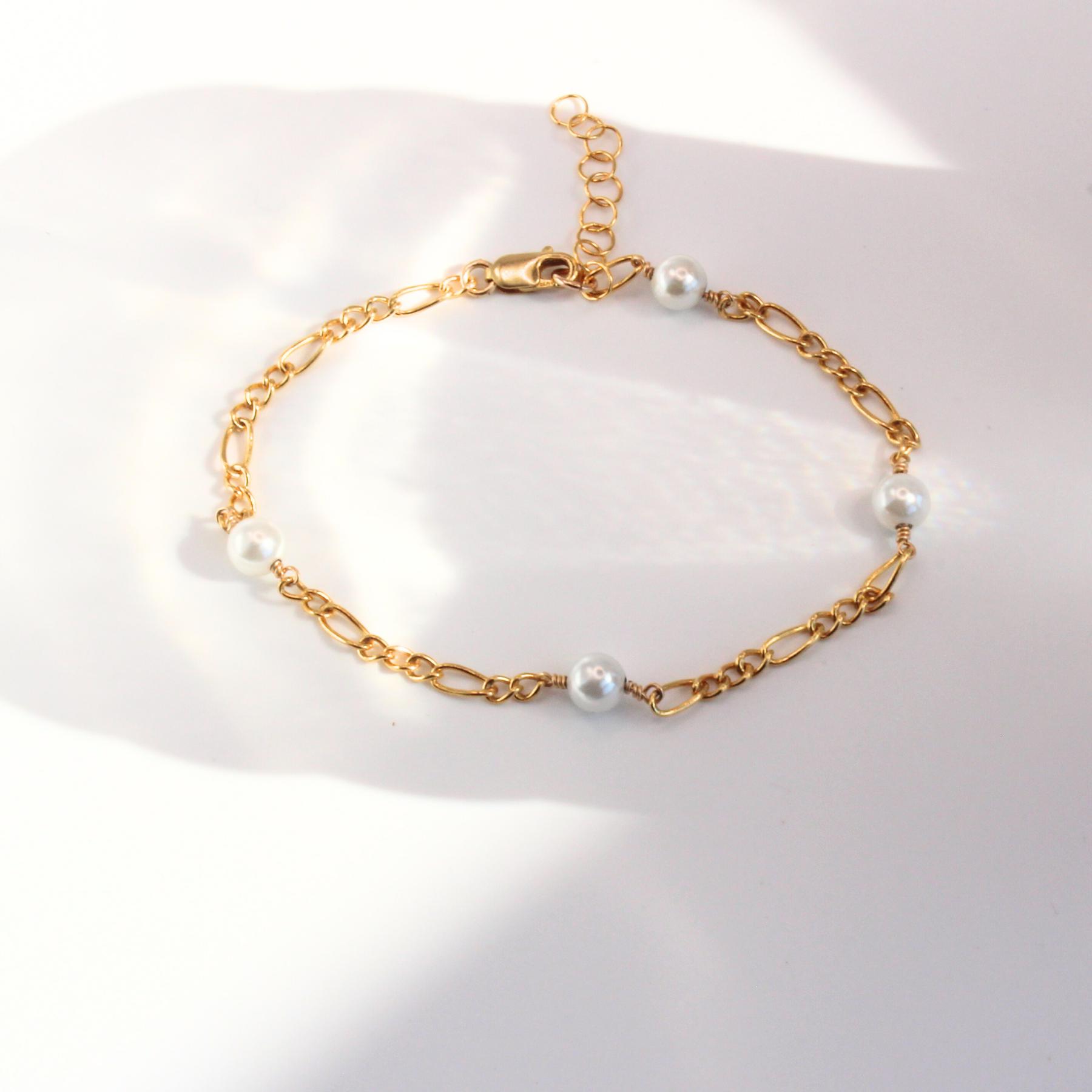 Dainty Pearl Bracelet, Freshwater Pearl Jewelry, Bridesmaid