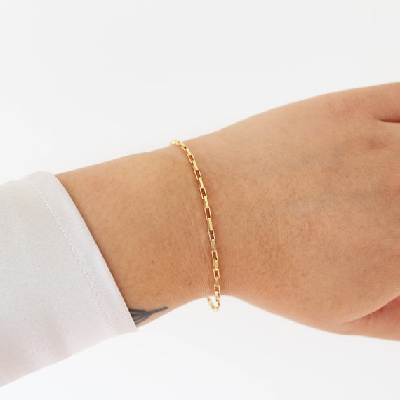 Long Curb Men's Bracelet in 9ct Yellow Gold