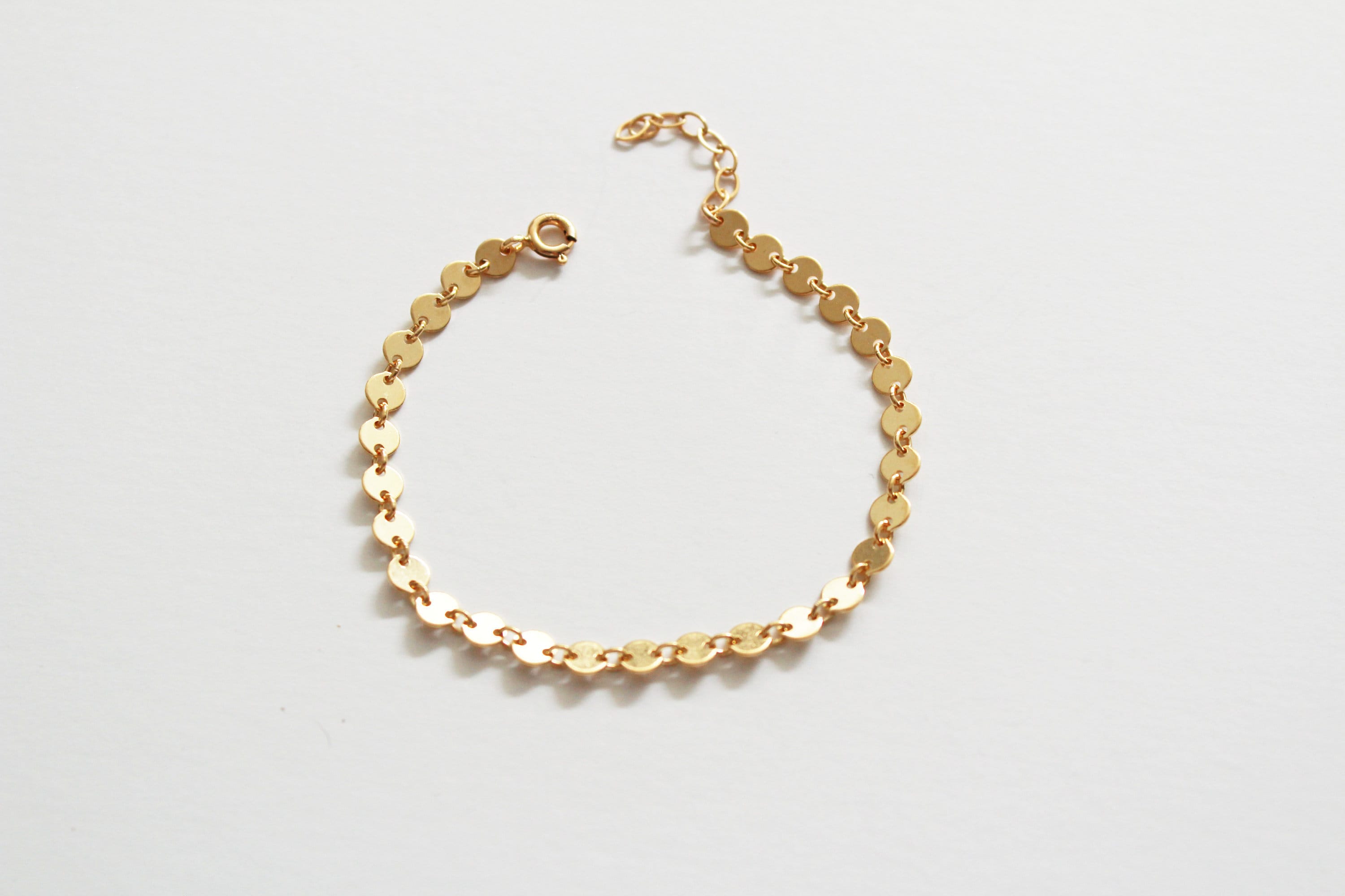 Gold Coin Bracelet Gold Filled Bracelet Chain Bracelet Etsy Canada