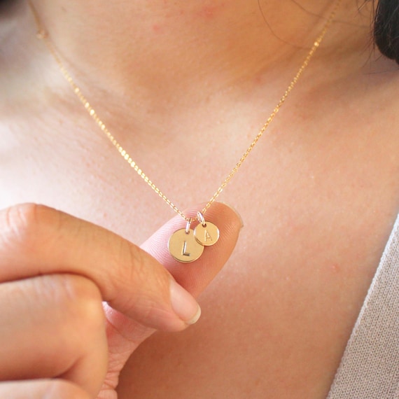 Mama Necklace, Mama Bear Necklace, Gold Initial Necklace, Mult