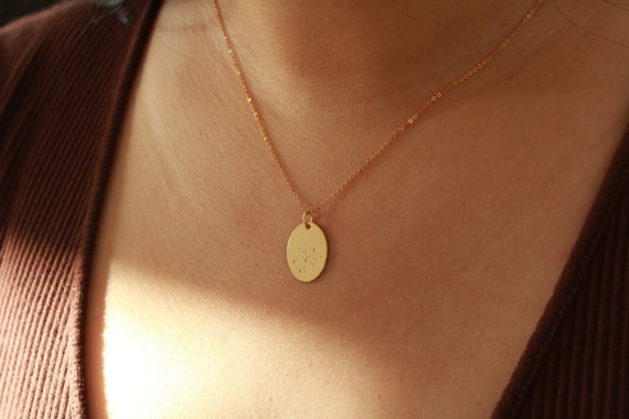 Zodiac Star Necklace, Gold Constellation Necklace, Best Friend Necklace, Zodiac Necklace, Zodiac Jewelry, Horoscope Necklace, Moon Necklace