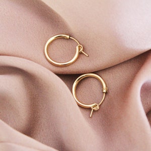 Gold Filled Hoop Earrings, Gold Hoops, Small Gold Hoop Earrings, Thick Gold Hoops, Gold Filled Hoops, Small Gold Hoops, Tiny Gold Hoops,