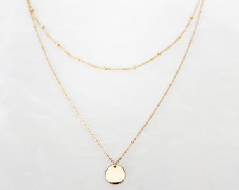 Pendant Necklace Set - Dainty Gold Necklace - Gold Pendant Necklace - Gold Filled Necklace - 14k Gold Necklace - Everyday Necklace - Gift