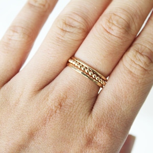 Gold Ring Set, Gold Stacking Ring, 14k Gold Filled Ring, Thin Gold Ring, Stackable Ring - Simple Gold Ring, Dainty Gold Ring, Tiny Ring Set